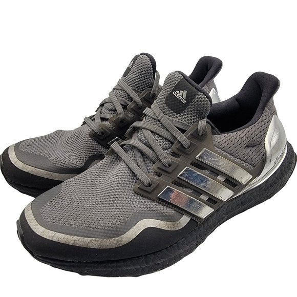 Adidas Ultra Boost Mens 8 Metallic Silver Black Chrome Shoes Future Human main image 6
